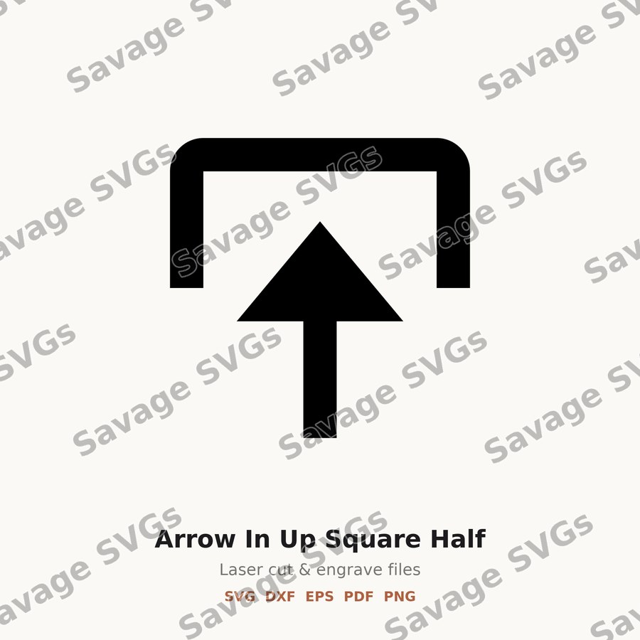 Arrow In Up Square Half