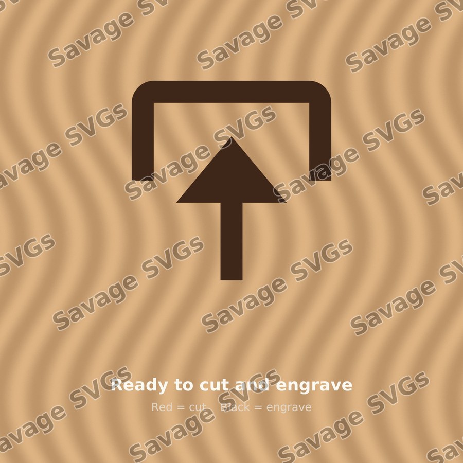 Arrow In Up Square Half