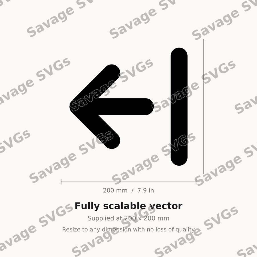 Arrow Left From Line