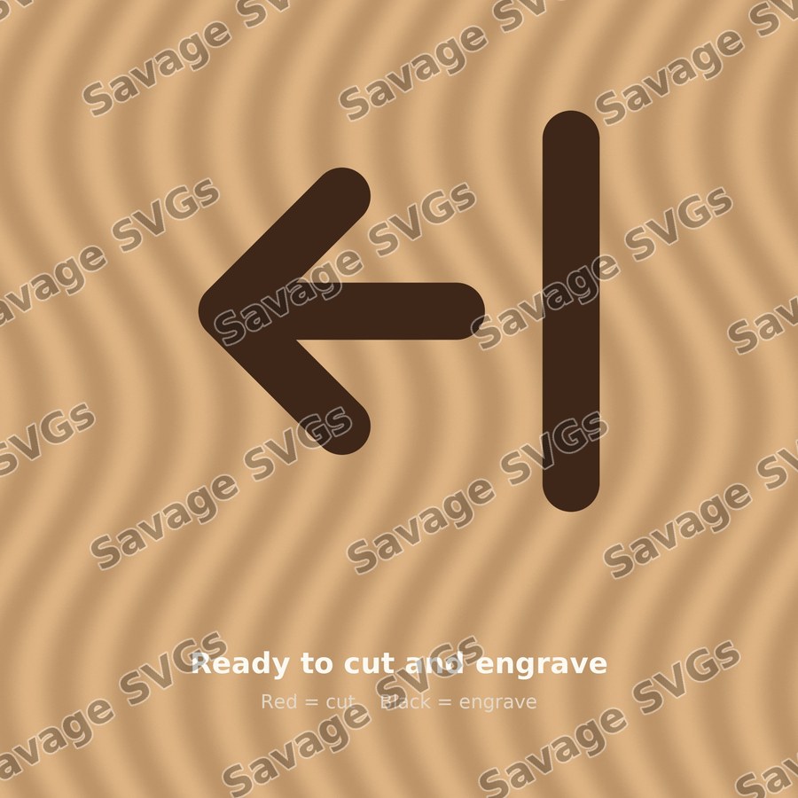 Arrow Left From Line