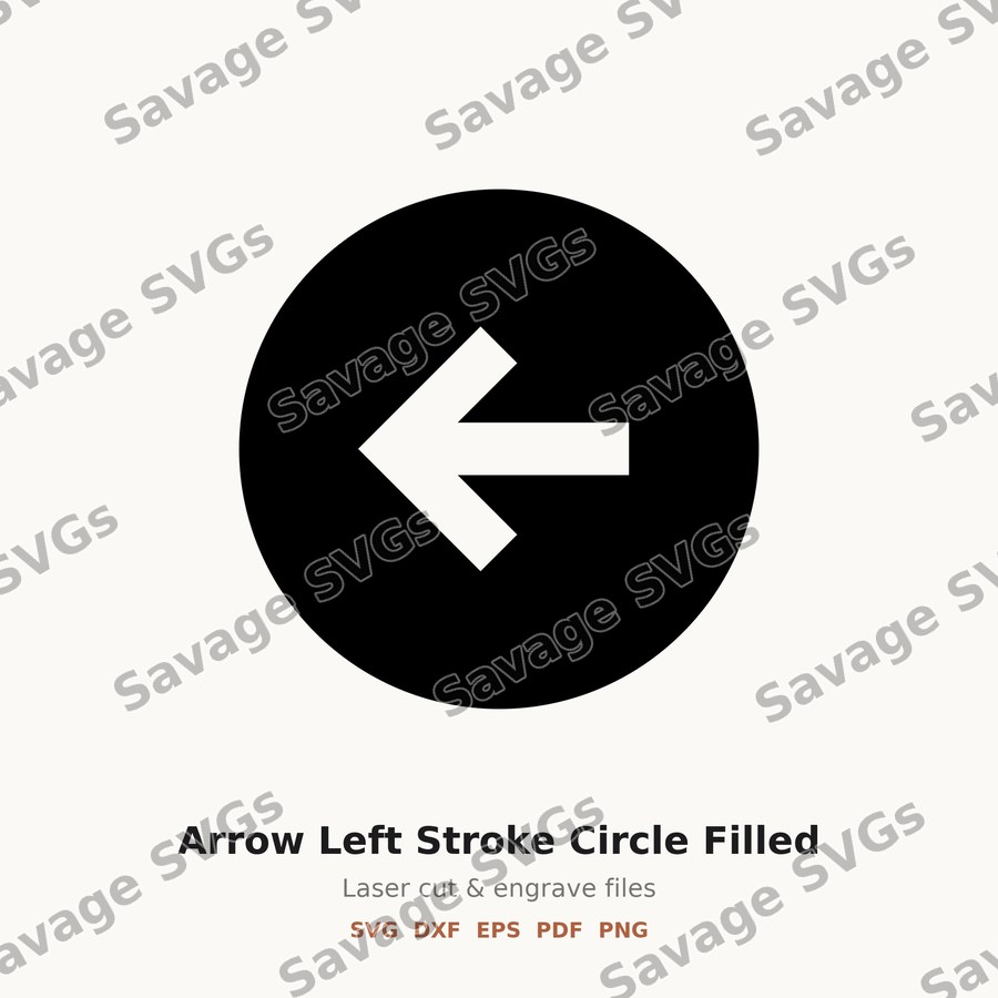 Arrow Left Stroke Circle Filled