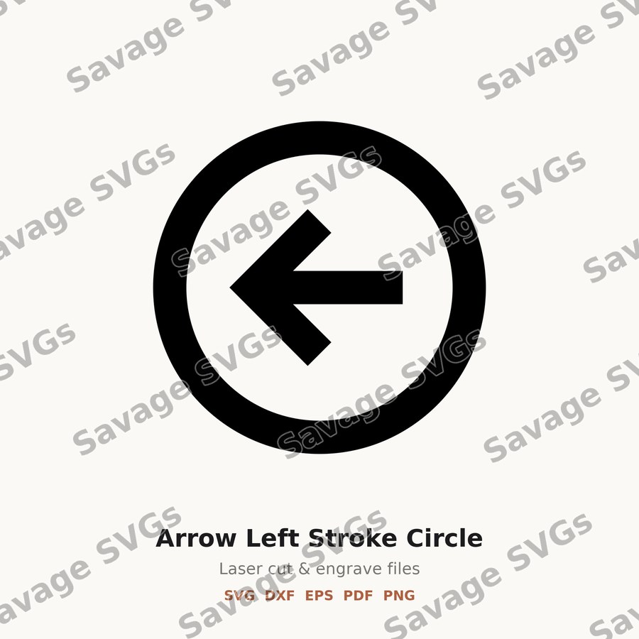 Arrow Left Stroke Circle