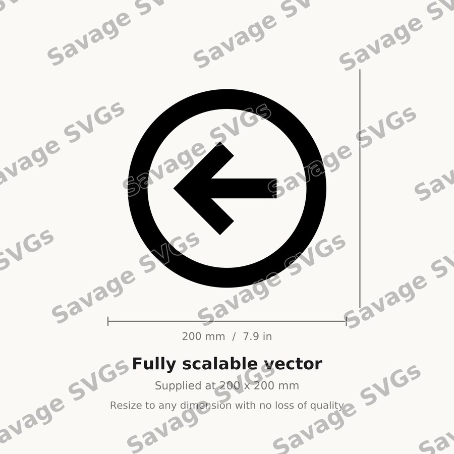 Arrow Left Stroke Circle