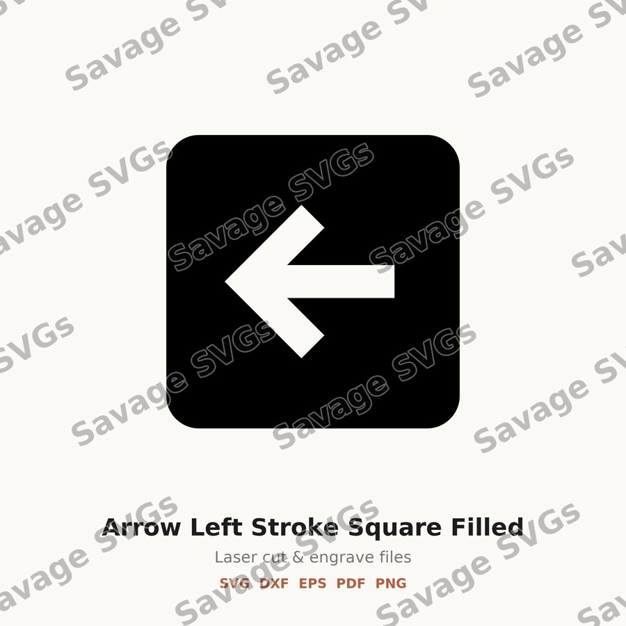 Arrow Left Stroke Square Filled