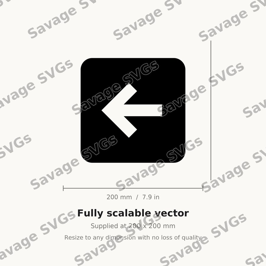 Arrow Left Stroke Square Filled
