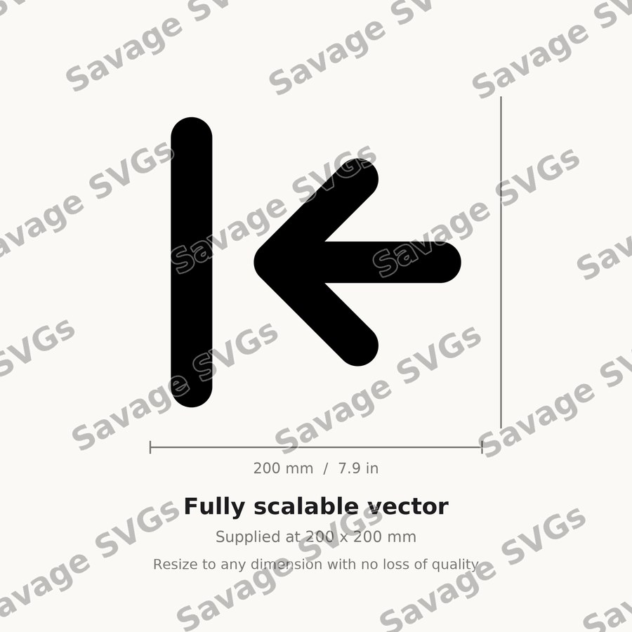 Arrow Left To Line