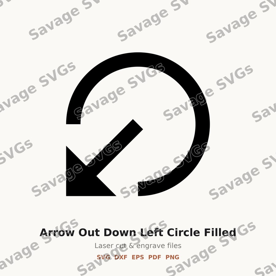 Arrow Out Down Left Circle Filled