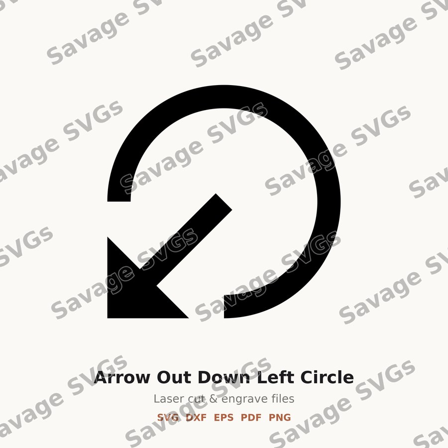 Arrow Out Down Left Circle