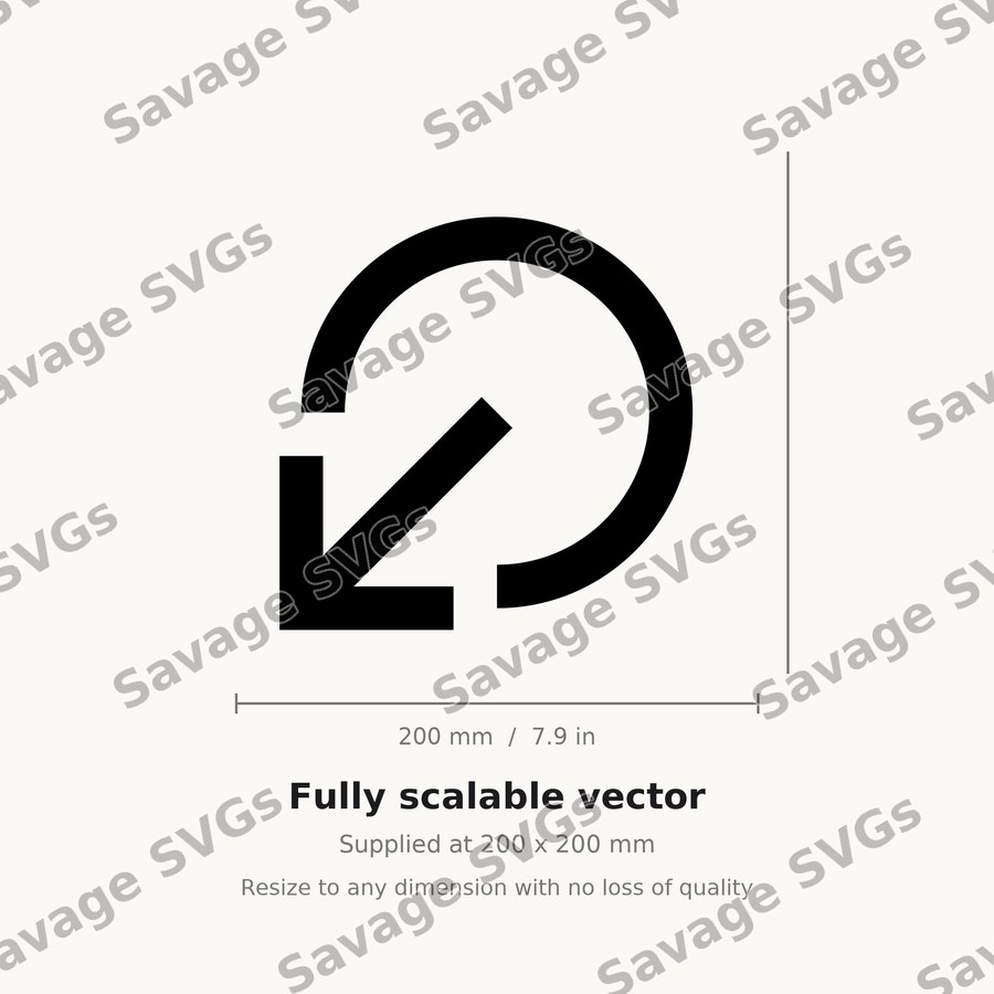 Arrow Out Down Left Stroke Circle Filled