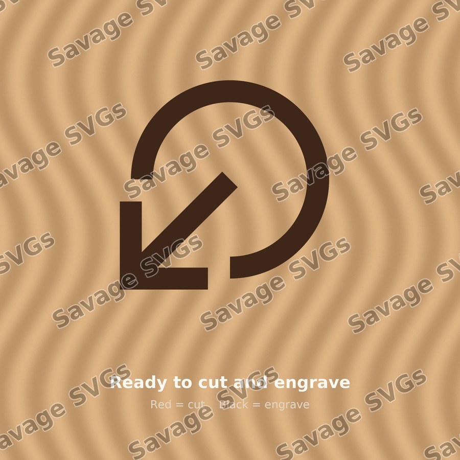Arrow Out Down Left Stroke Circle Filled