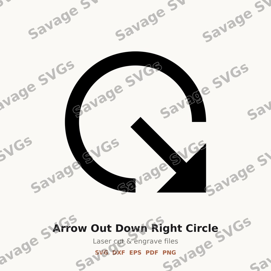 Arrow Out Down Right Circle