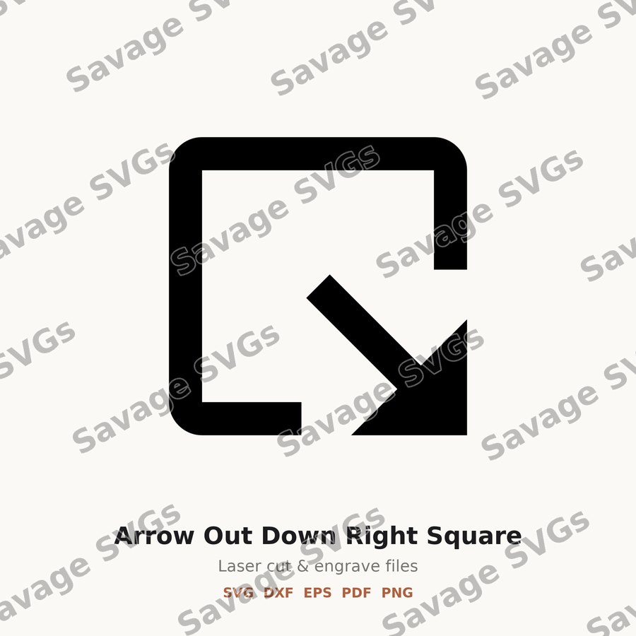 Arrow Out Down Right Square