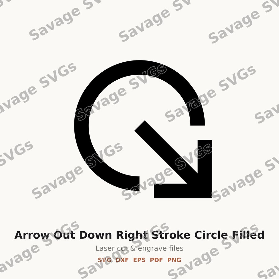 Arrow Out Down Right Stroke Circle Filled