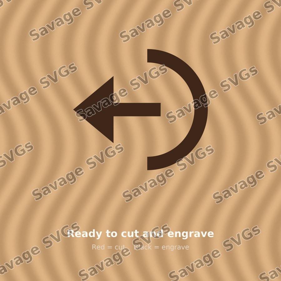 Arrow Out Left Circle Half