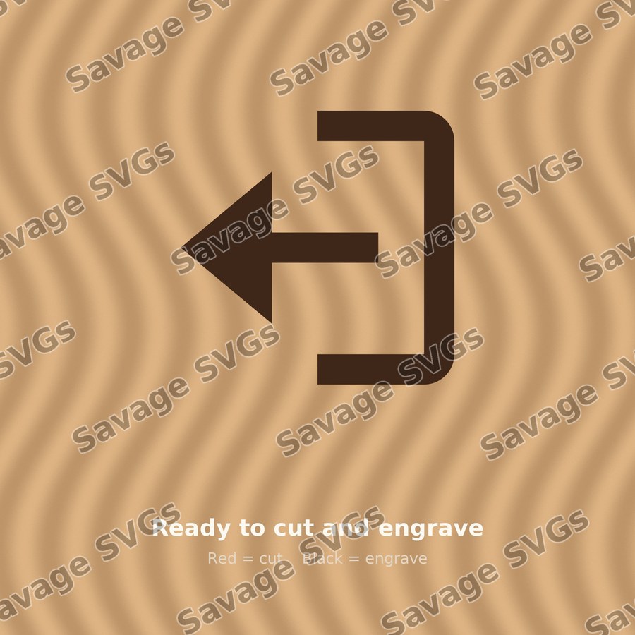 Arrow Out Left Square Half