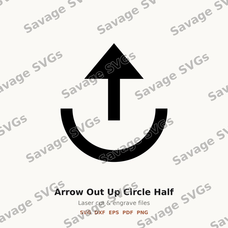 Arrow Out Up Circle Half