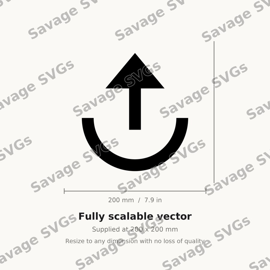 Arrow Out Up Circle Half