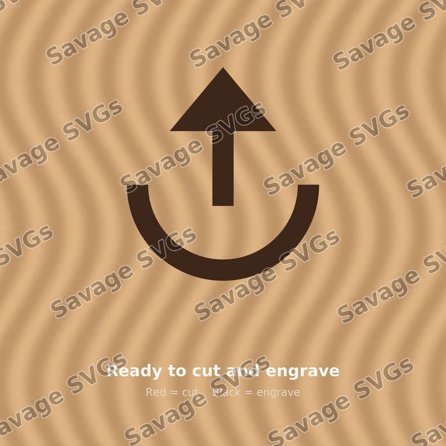 Arrow Out Up Circle Half
