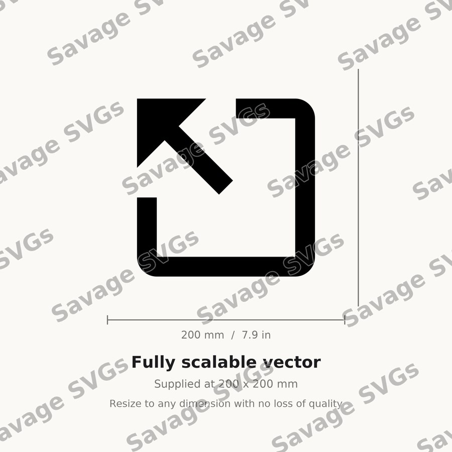 Arrow Out Up Left Square