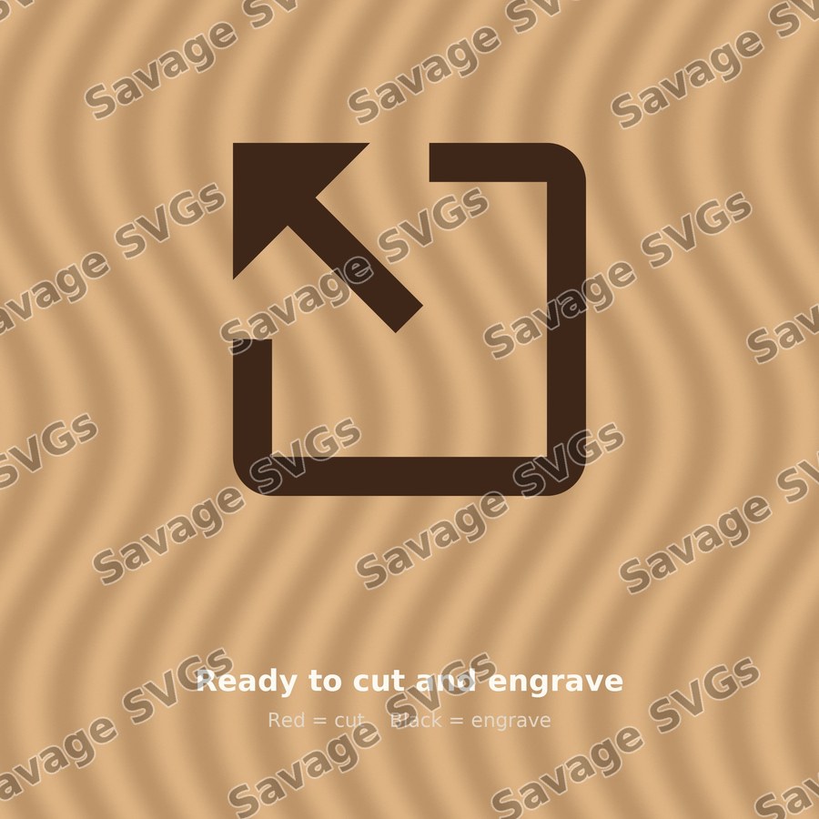 Arrow Out Up Left Square