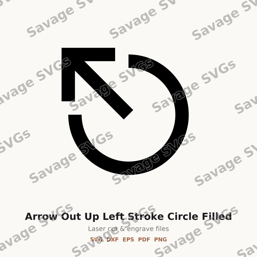 Arrow Out Up Left Stroke Circle Filled