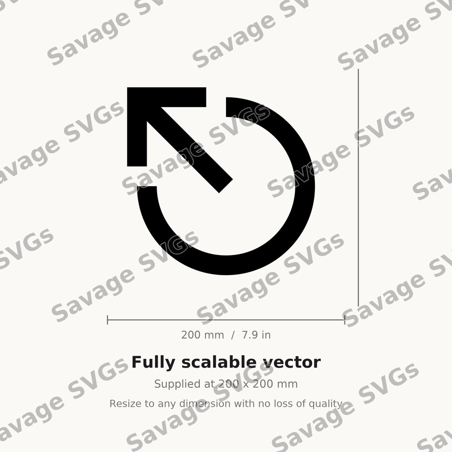 Arrow Out Up Left Stroke Circle Filled