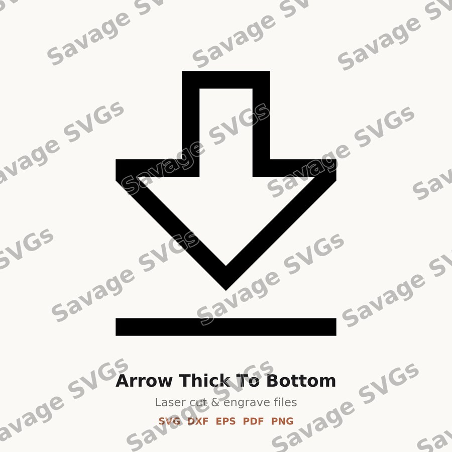 Arrow Thick To Bottom