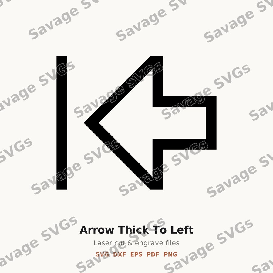 Arrow Thick To Left