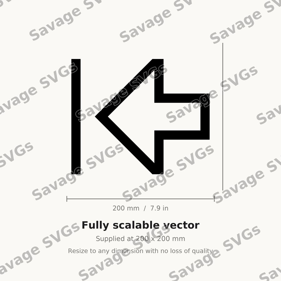 Arrow Thick To Left