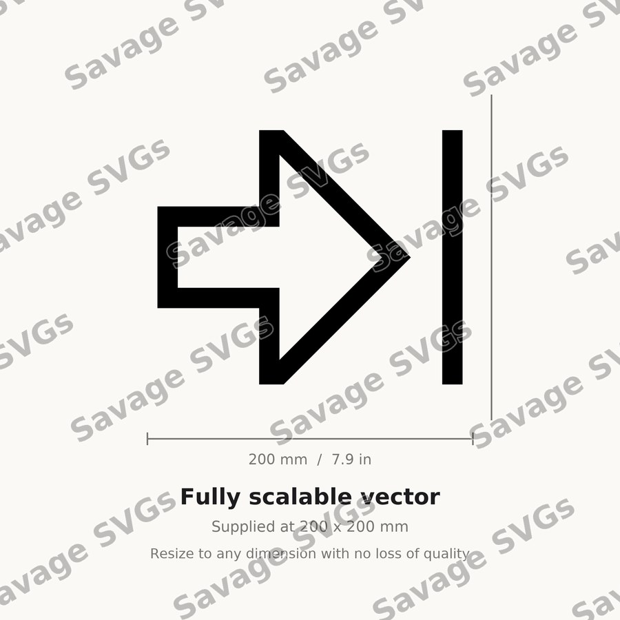 Arrow Thick To Right