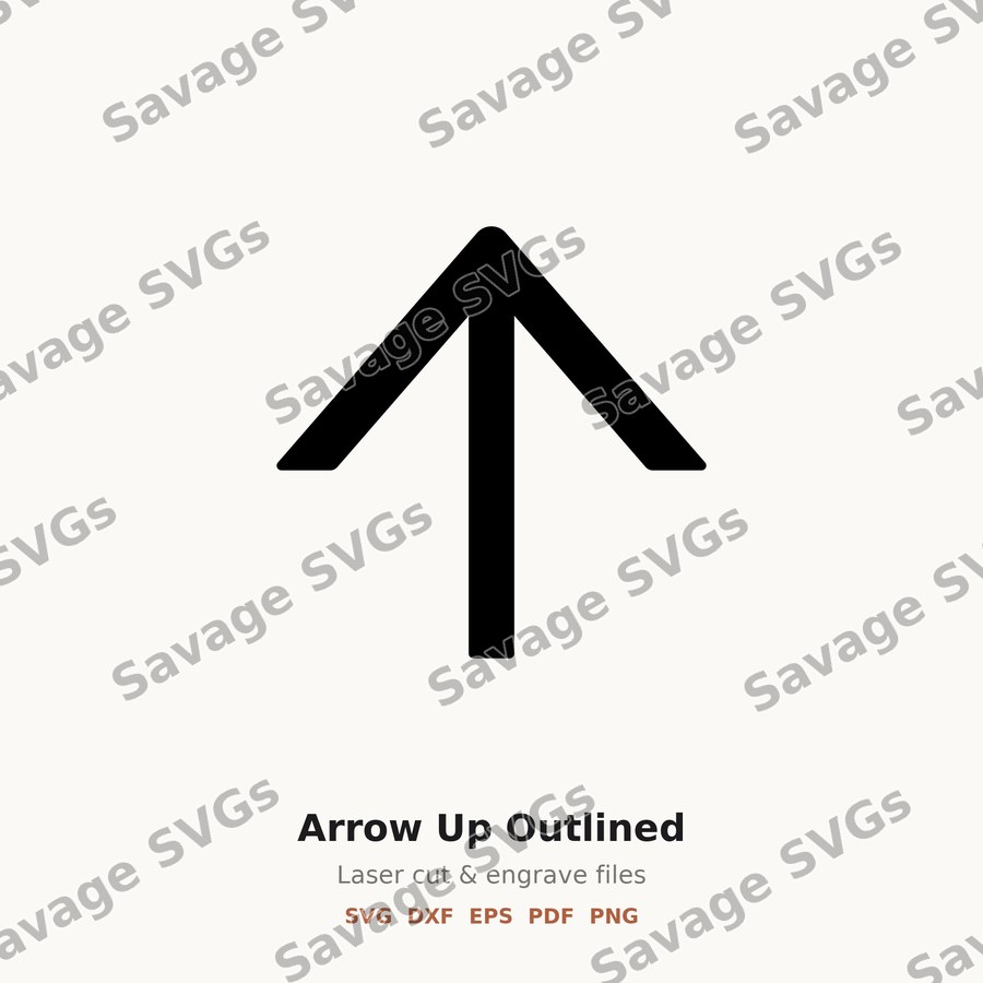 Arrow Up Outlined