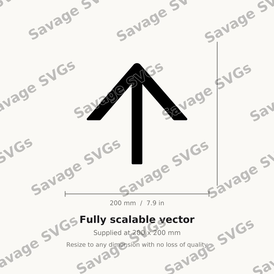 Arrow Up Outlined