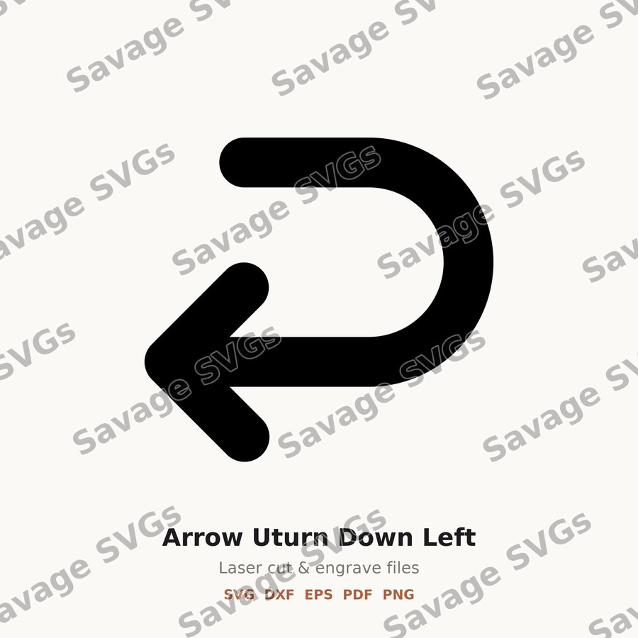 Arrow Uturn Down Left