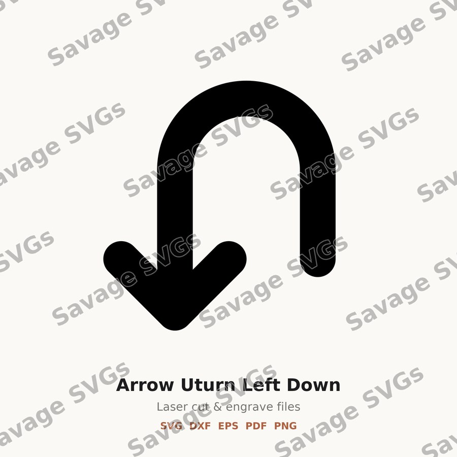 Arrow Uturn Left Down