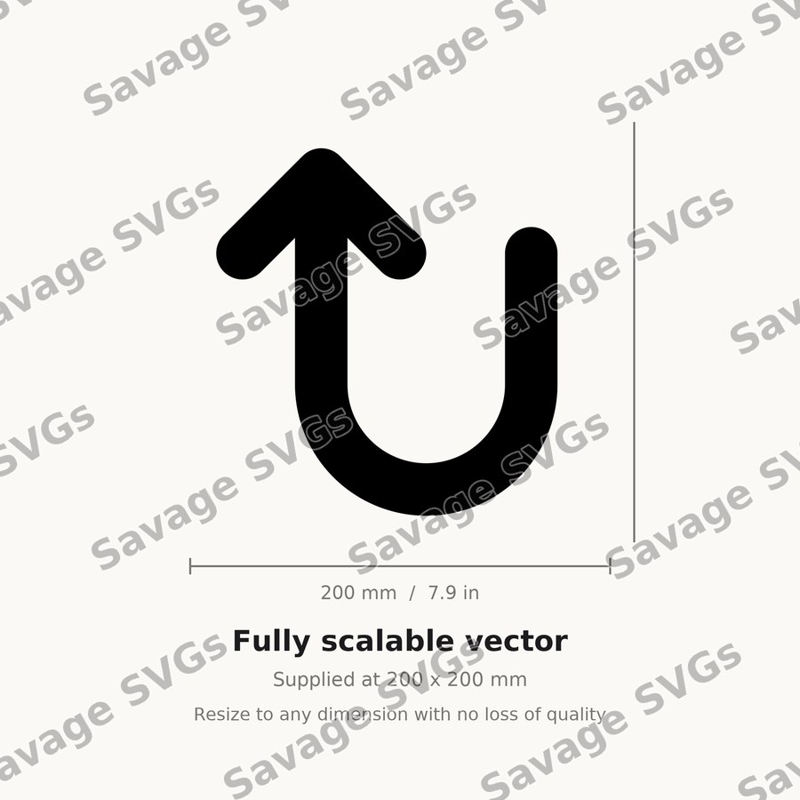 Arrow Uturn Left Up