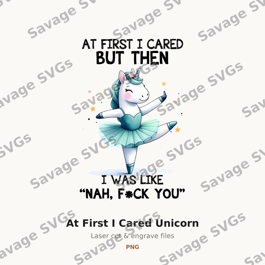 At First I Cared Unicorn