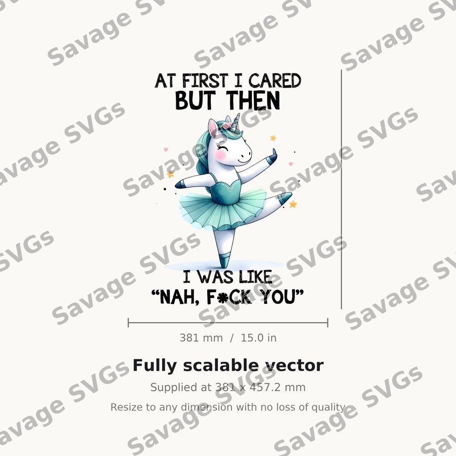 At First I Cared Unicorn