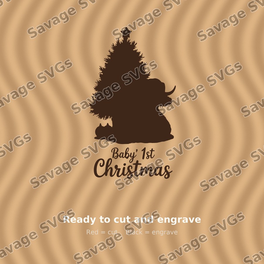 Baby's First Christmas Highland Cow