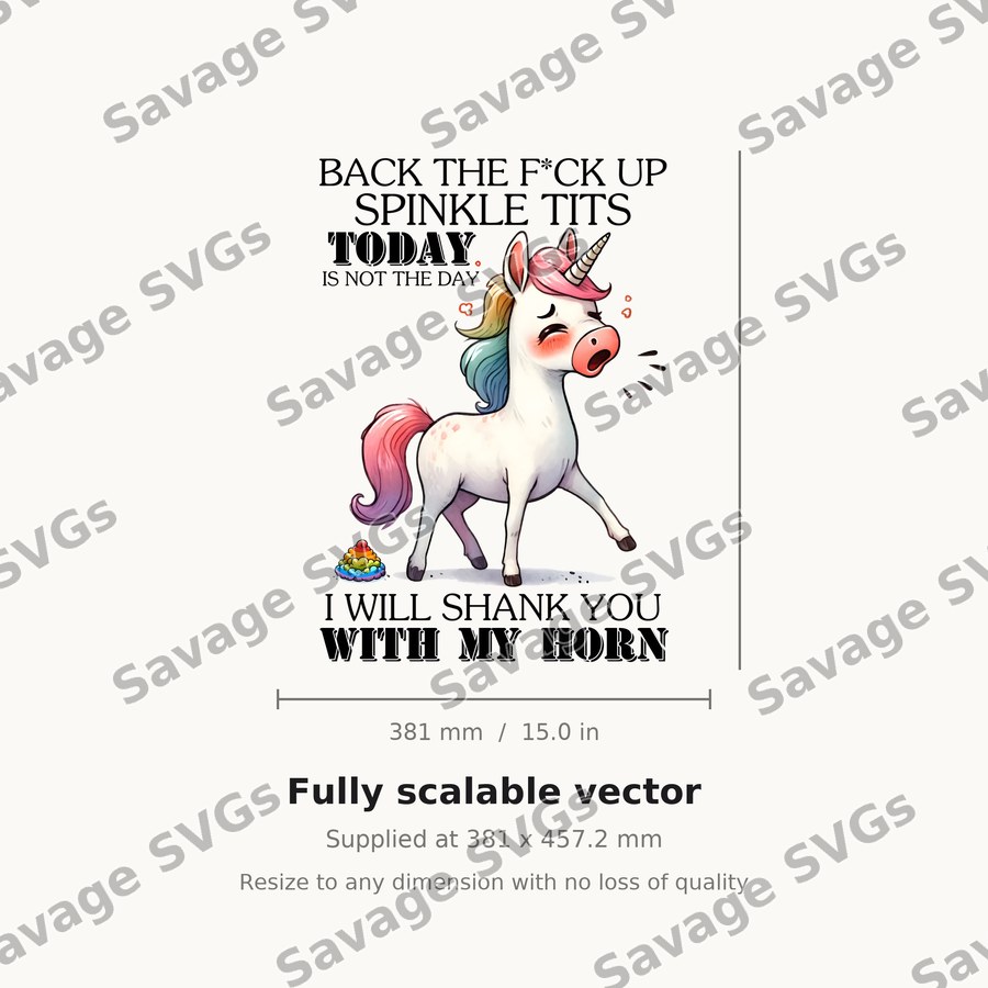 Back The F Up Unicorn