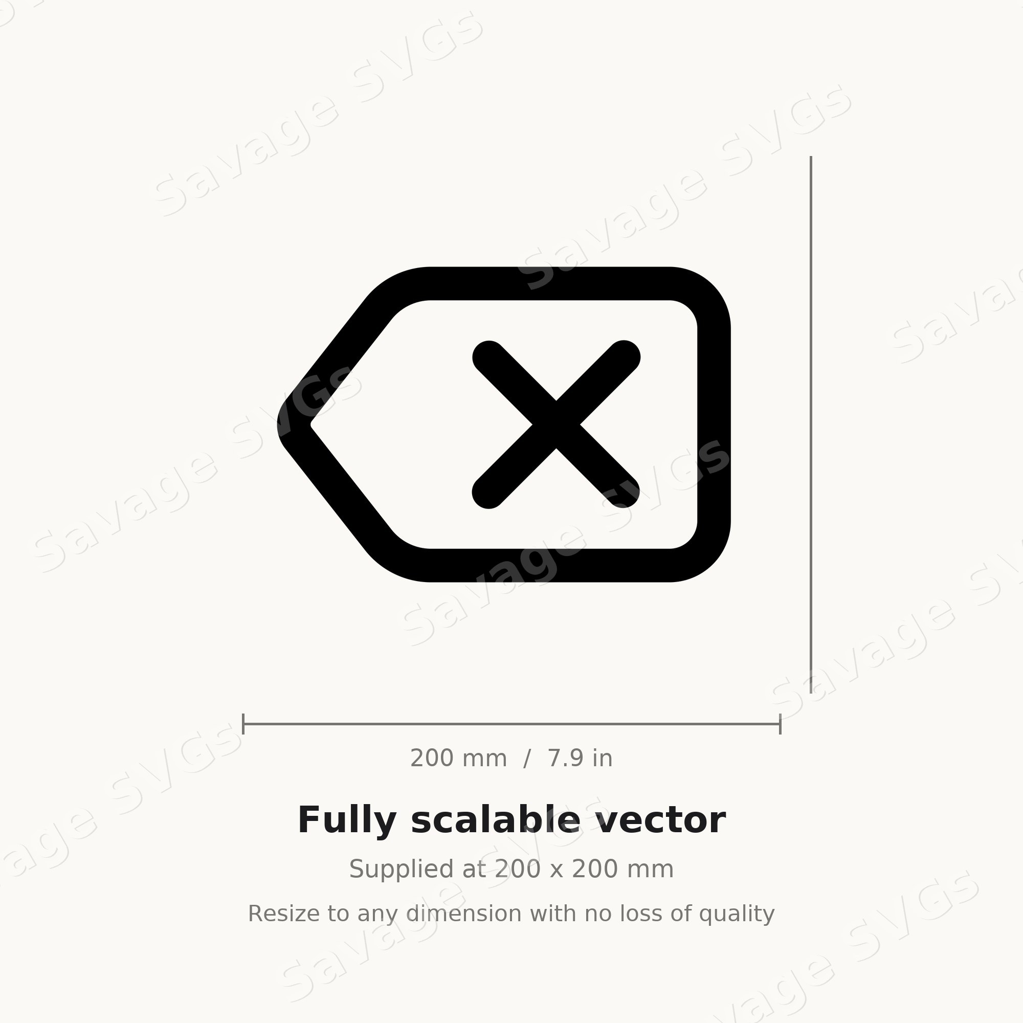 Backspace Key Icon