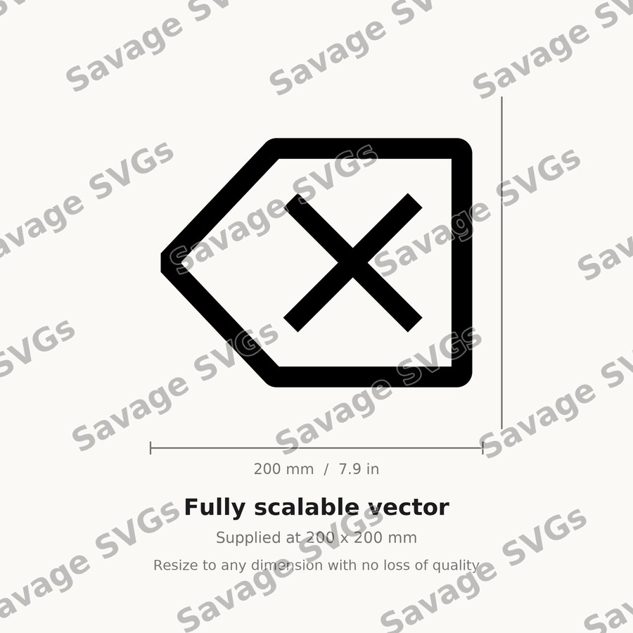 Backspace Key Icon