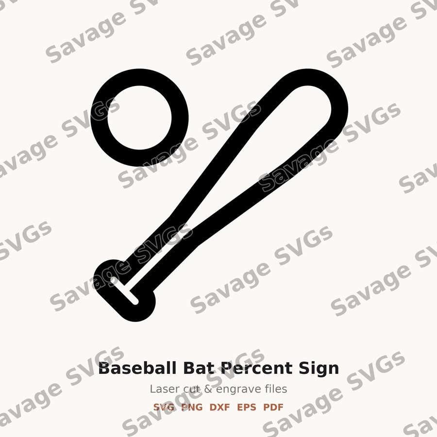 Baseball Bat Percent Sign