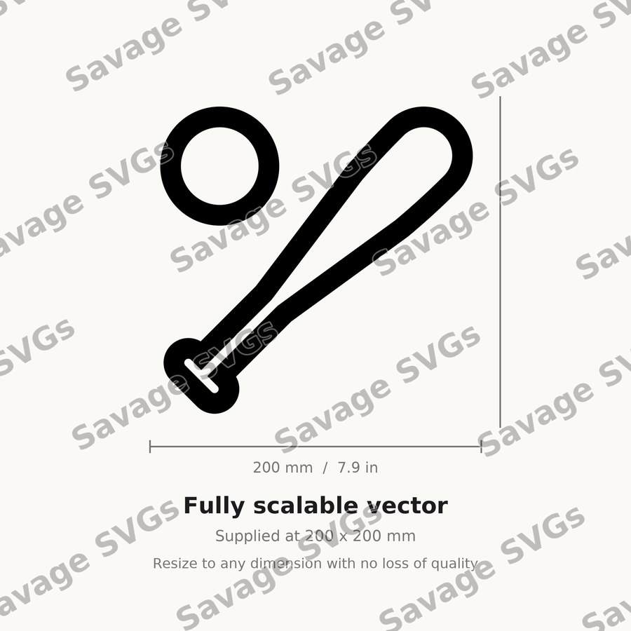 Baseball Bat Percent Sign
