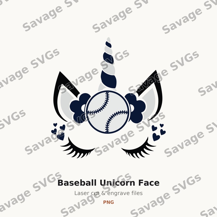 Baseball Unicorn Face