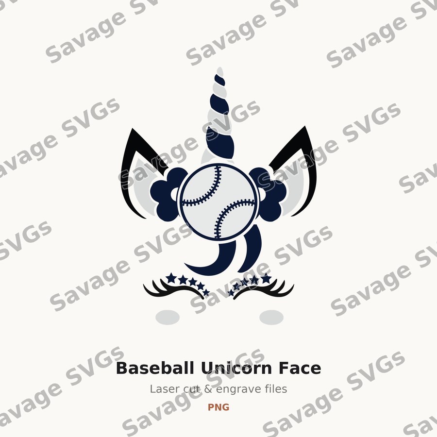 Baseball Unicorn Face