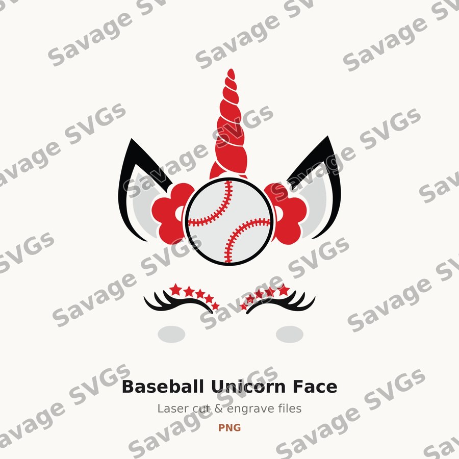 Baseball Unicorn Face