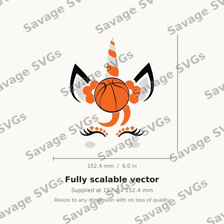 Basketball Unicorn Face