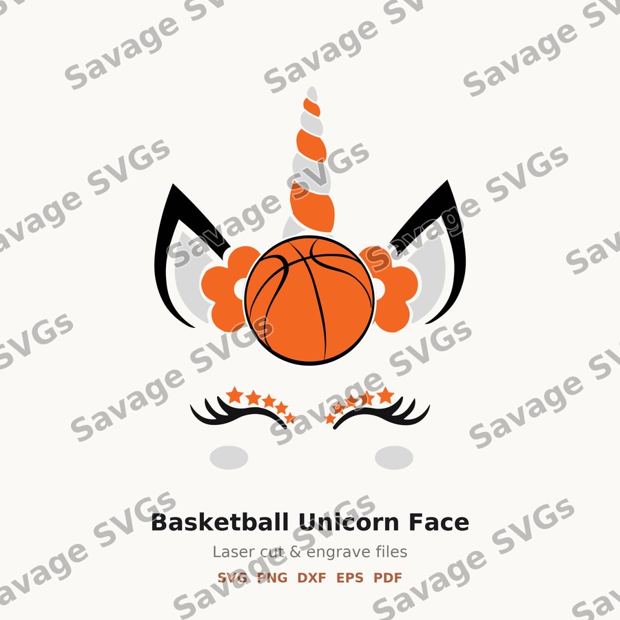 Basketball Unicorn Face