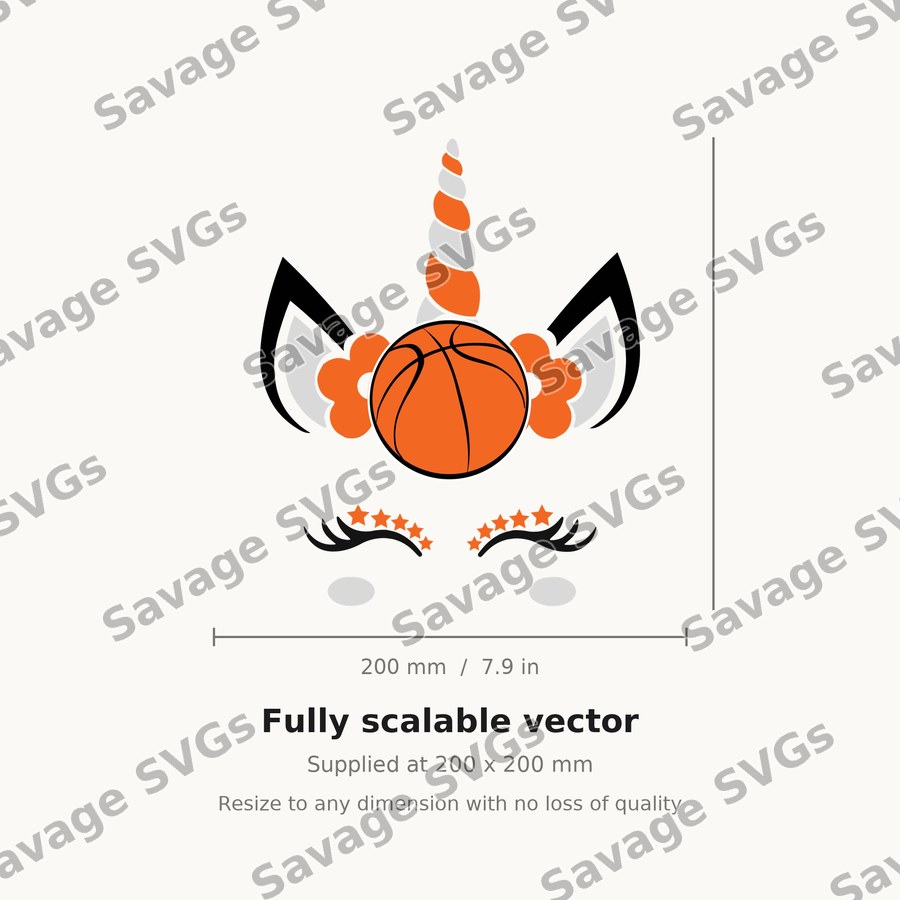Basketball Unicorn Face