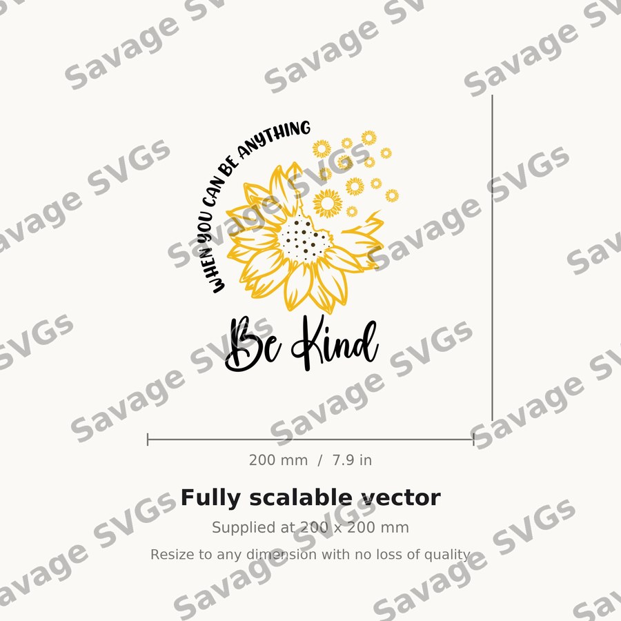 Be Kind Sunflower